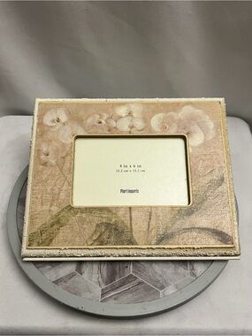 Pier 1 Imports Floral Orchid 4x6 Picture Frame Shabby Chic Cottagecore